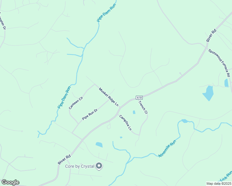 map of restaurants, bars, coffee shops, grocery stores, and more near 8205 Musket Ridge Lane in Fredericksburg
