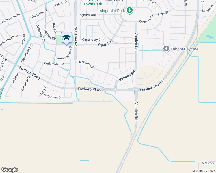 map of restaurants, bars, coffee shops, grocery stores, and more near Foxboro Parkway in Vacaville