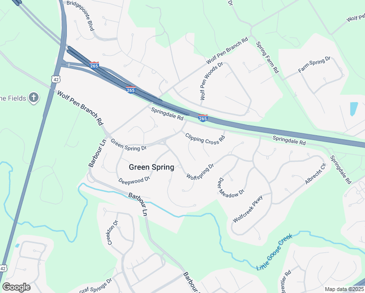 map of restaurants, bars, coffee shops, grocery stores, and more near 4818 Clipping Court in Louisville