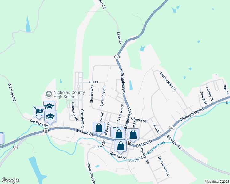 map of restaurants, bars, coffee shops, grocery stores, and more near 111 Pickerel Street in Carlisle