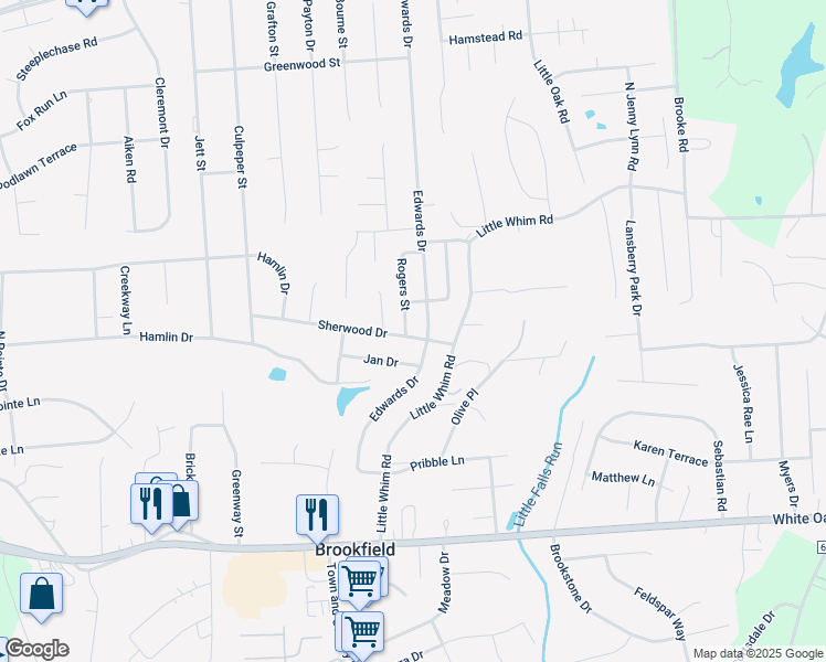 map of restaurants, bars, coffee shops, grocery stores, and more near 400 Rogers Street in Fredericksburg