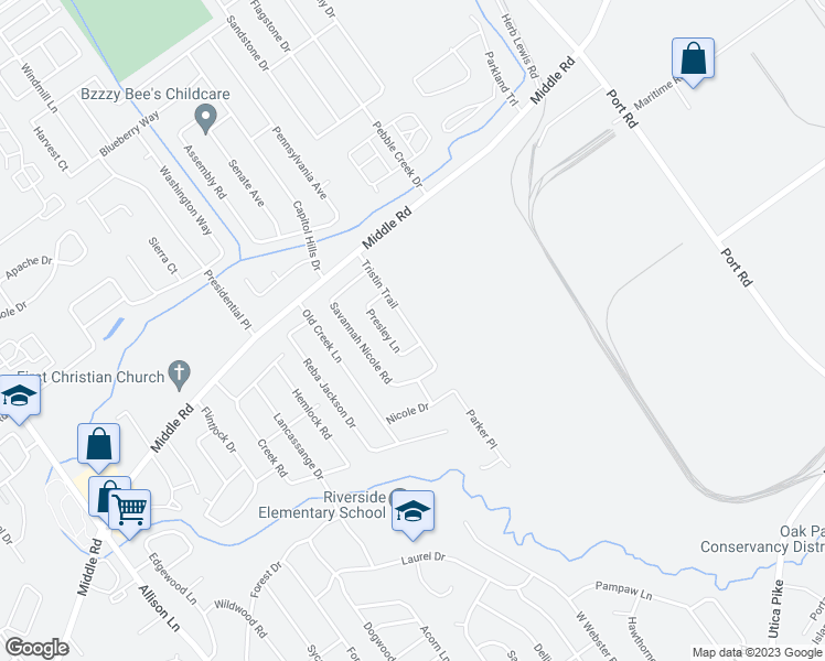 map of restaurants, bars, coffee shops, grocery stores, and more near 505 Tristin Trail in Jeffersonville