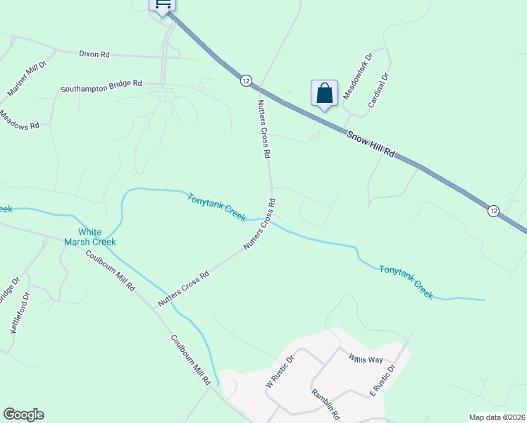 map of restaurants, bars, coffee shops, grocery stores, and more near 4570 Nutters Cross Road in Salisbury