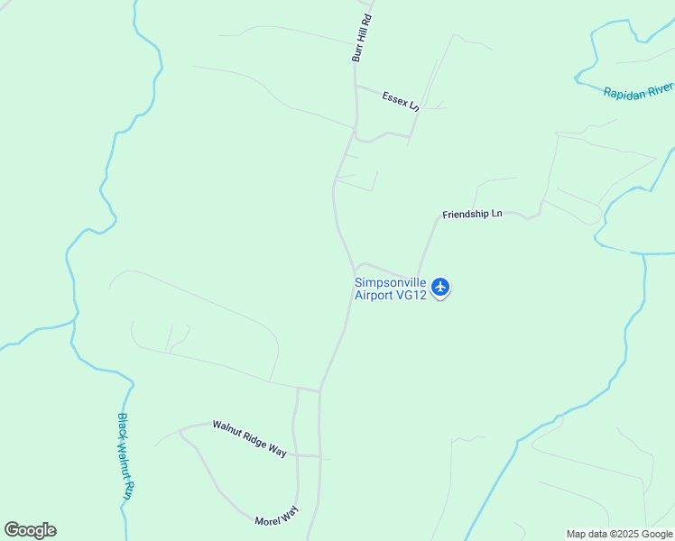 map of restaurants, bars, coffee shops, grocery stores, and more near 6234 Burr Hill Road in Rhoadesville