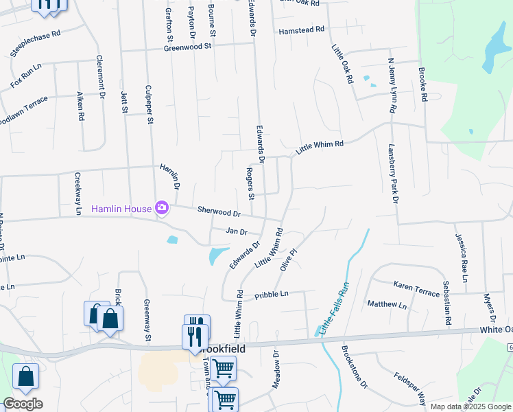 map of restaurants, bars, coffee shops, grocery stores, and more near 404 Rogers Street in Fredericksburg