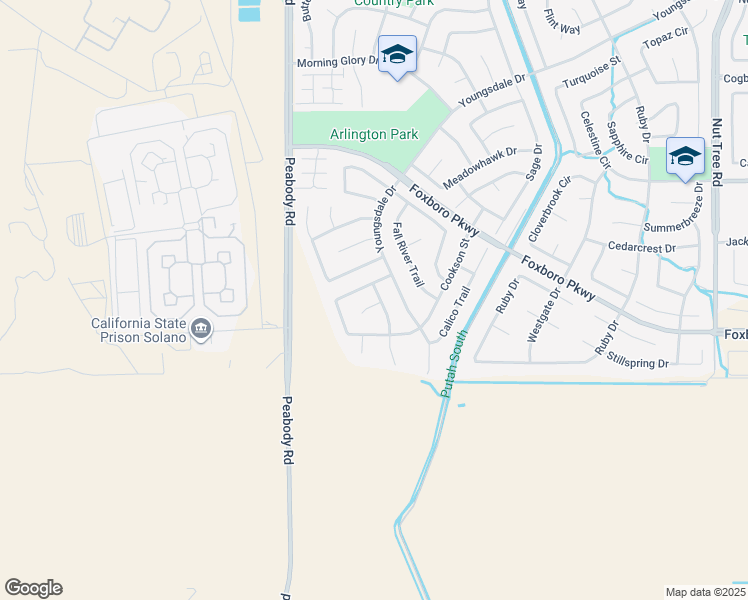 map of restaurants, bars, coffee shops, grocery stores, and more near 212 Laurelwood Way in Vacaville