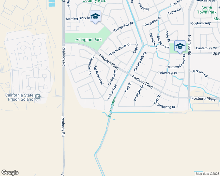 map of restaurants, bars, coffee shops, grocery stores, and more near 767 Cookson Street in Vacaville