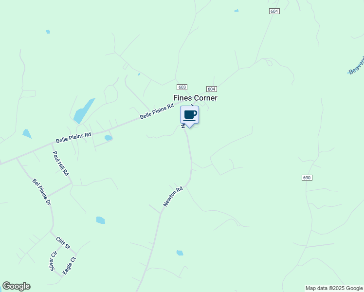 map of restaurants, bars, coffee shops, grocery stores, and more near 287 Newton Road in Fredericksburg