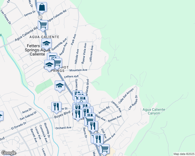 map of restaurants, bars, coffee shops, grocery stores, and more near 555 Crest Way in Sonoma
