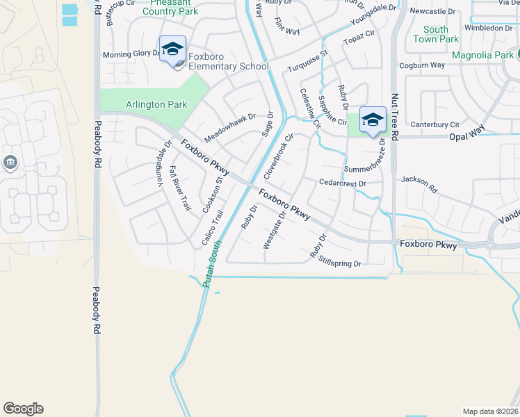 map of restaurants, bars, coffee shops, grocery stores, and more near 545 Ruby Drive in Vacaville