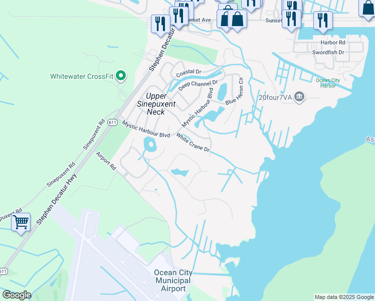 map of restaurants, bars, coffee shops, grocery stores, and more near 9417 Lake View Drive in Berlin