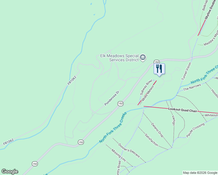 map of restaurants, bars, coffee shops, grocery stores, and more near Highway 153 in Beaver