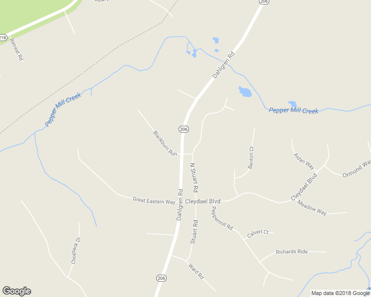 map of restaurants, bars, coffee shops, grocery stores, and more near 6904 Stuart Road in King George