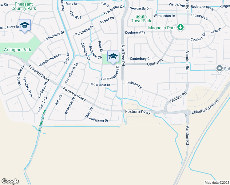 map of restaurants, bars, coffee shops, grocery stores, and more near 954 Mimosa Drive in Vacaville