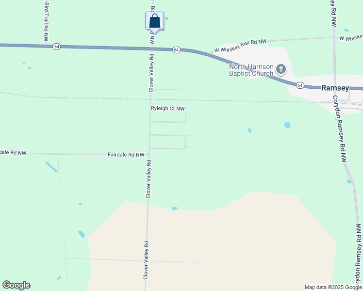 map of restaurants, bars, coffee shops, grocery stores, and more near 8040 Plainview Lane Northwest in Ramsey