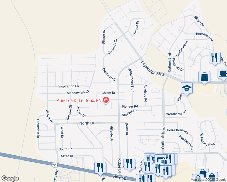 map of restaurants, bars, coffee shops, grocery stores, and more near 2006 Chism Dr in Pueblo