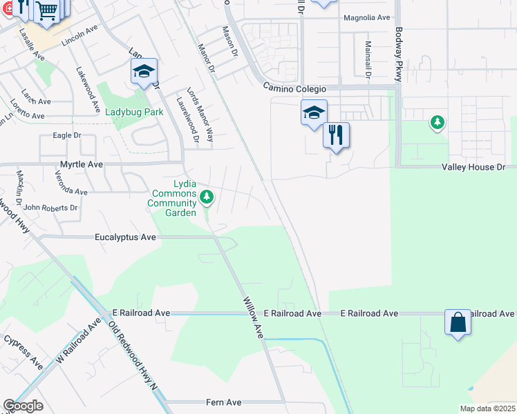 map of restaurants, bars, coffee shops, grocery stores, and more near 8915 Lancaster Drive in Rohnert Park