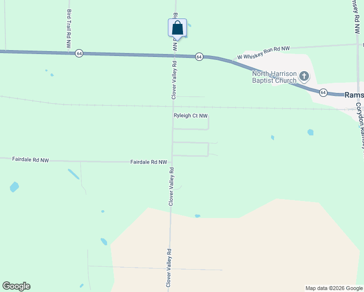 map of restaurants, bars, coffee shops, grocery stores, and more near 8130 Clover Valley Road in Ramsey