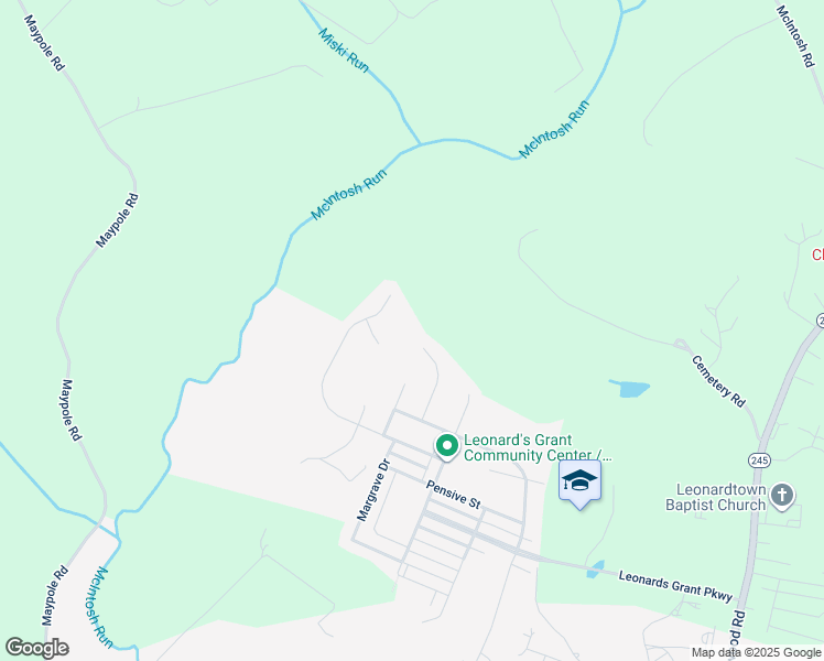 map of restaurants, bars, coffee shops, grocery stores, and more near 41480 Whimsical Court in Leonardtown
