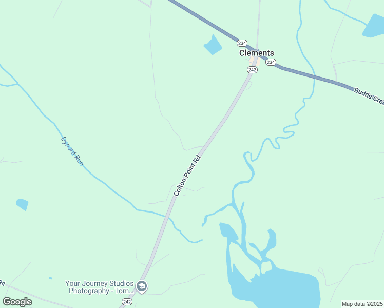 map of restaurants, bars, coffee shops, grocery stores, and more near 23717 Colton Point Road in Clements
