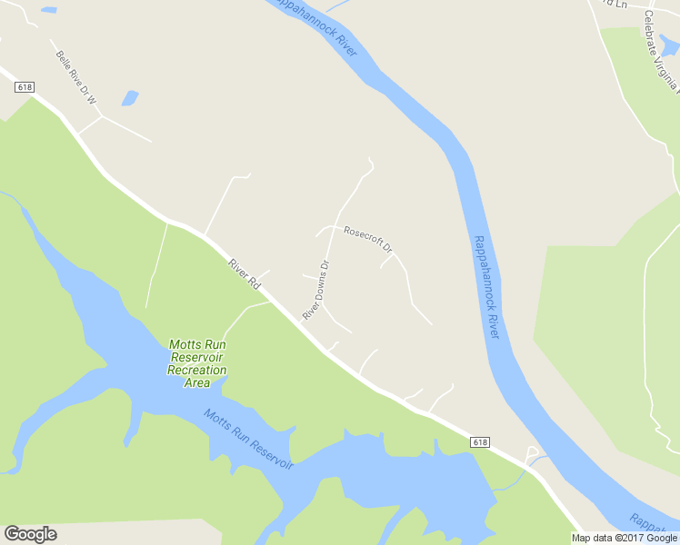 map of restaurants, bars, coffee shops, grocery stores, and more near 7 River Downs Drive in Fredericksburg