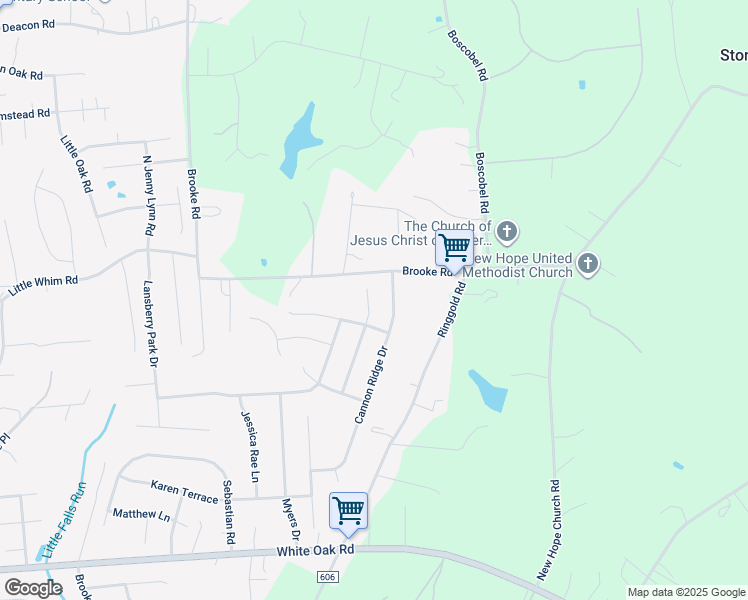 map of restaurants, bars, coffee shops, grocery stores, and more near 28 Sunset Ridge Lane in Fredericksburg