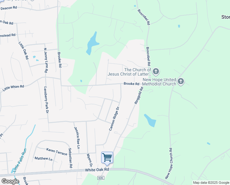 map of restaurants, bars, coffee shops, grocery stores, and more near 28 Sunset Ridge Lane in Fredericksburg