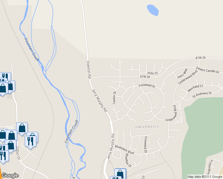 map of restaurants, bars, coffee shops, grocery stores, and more near 906 Senecio Dr in Pueblo