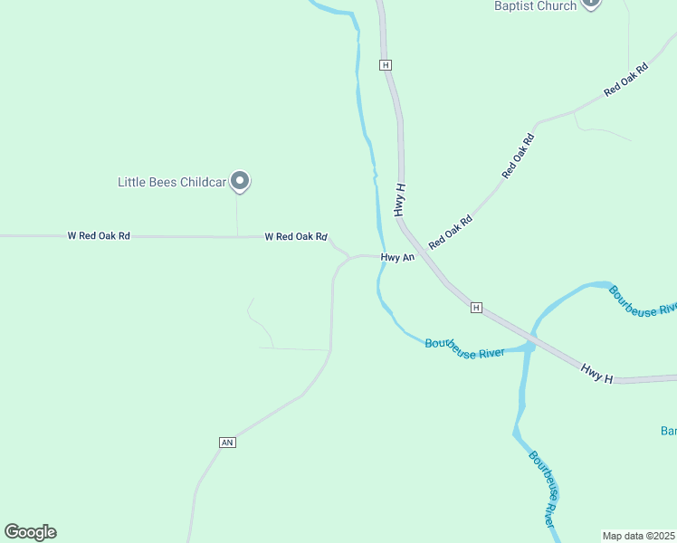 map of restaurants, bars, coffee shops, grocery stores, and more near 9117 Highway An in Rosebud