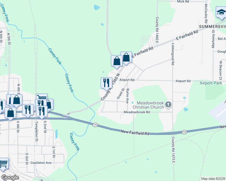 map of restaurants, bars, coffee shops, grocery stores, and more near 217 Grant Street in Mount Vernon