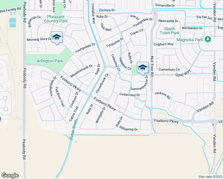map of restaurants, bars, coffee shops, grocery stores, and more near 967 Westgate Drive in Vacaville
