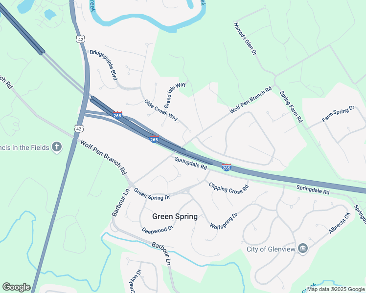 map of restaurants, bars, coffee shops, grocery stores, and more near Wolf Pen Branch Road in Jefferson County