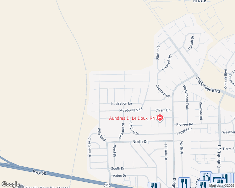 map of restaurants, bars, coffee shops, grocery stores, and more near 4407-4419 Cherylwood Lane in Pueblo