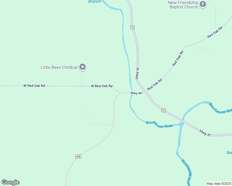 map of restaurants, bars, coffee shops, grocery stores, and more near 9117 Highway An in Rosebud