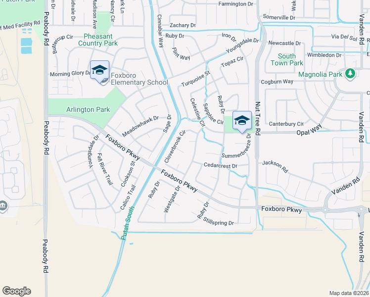 map of restaurants, bars, coffee shops, grocery stores, and more near 979 Cloverbrook Circle in Vacaville