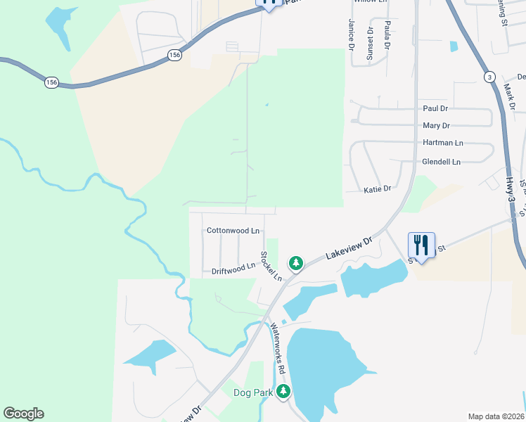 map of restaurants, bars, coffee shops, grocery stores, and more near 261 Paul Simon Drive in Waterloo