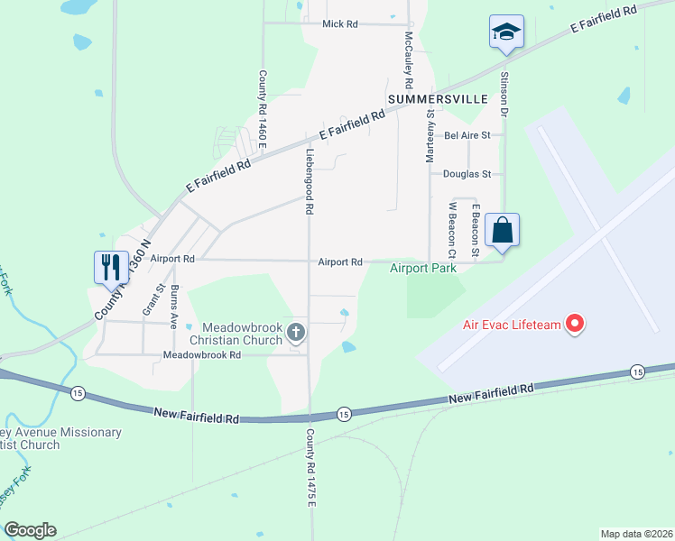 map of restaurants, bars, coffee shops, grocery stores, and more near 900-998 Airport Road in Mount Vernon