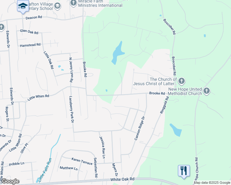 map of restaurants, bars, coffee shops, grocery stores, and more near 240 Brooke Road in Fredericksburg