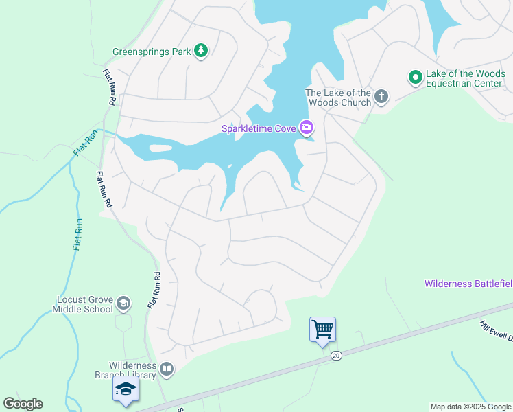 map of restaurants, bars, coffee shops, grocery stores, and more near 2603 Lakeview Parkway in Locust Grove