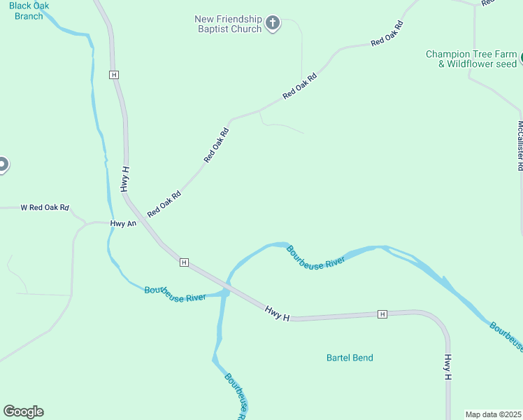 map of restaurants, bars, coffee shops, grocery stores, and more near 8944 Red Oak Road in Gerald