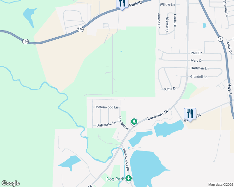 map of restaurants, bars, coffee shops, grocery stores, and more near 261 Paul Simon Drive in Waterloo