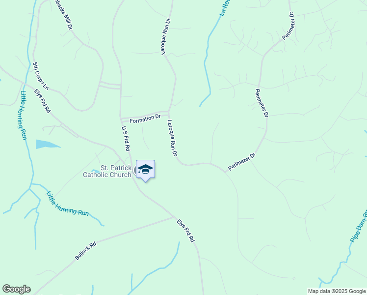 map of restaurants, bars, coffee shops, grocery stores, and more near 8613 Laroque Run Drive in Fredericksburg