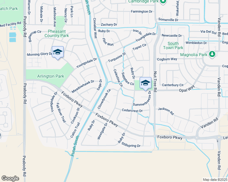 map of restaurants, bars, coffee shops, grocery stores, and more near 912 Cloverbrook Circle in Vacaville