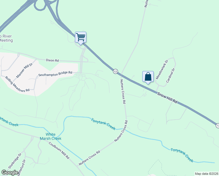 map of restaurants, bars, coffee shops, grocery stores, and more near 30426 Southampton Bridge Road in Salisbury