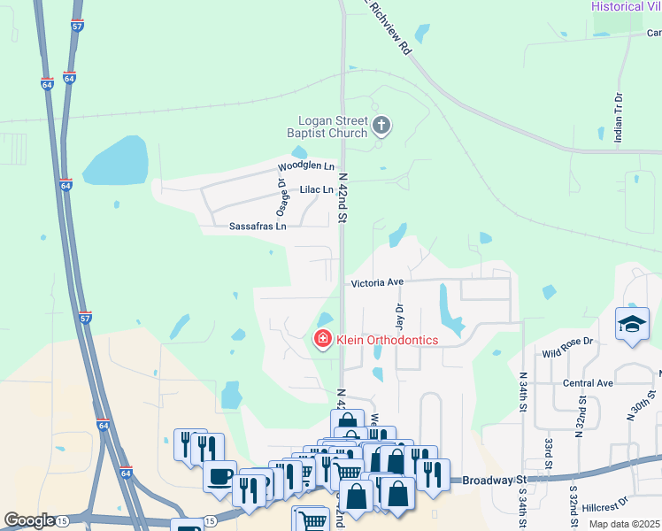 map of restaurants, bars, coffee shops, grocery stores, and more near 606 Chesterfield Village in Mount Vernon