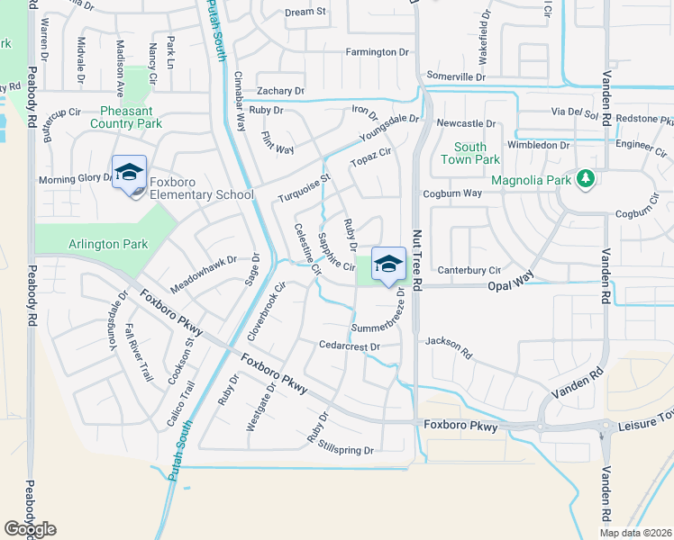 map of restaurants, bars, coffee shops, grocery stores, and more near 897 Sapphire Circle in Vacaville