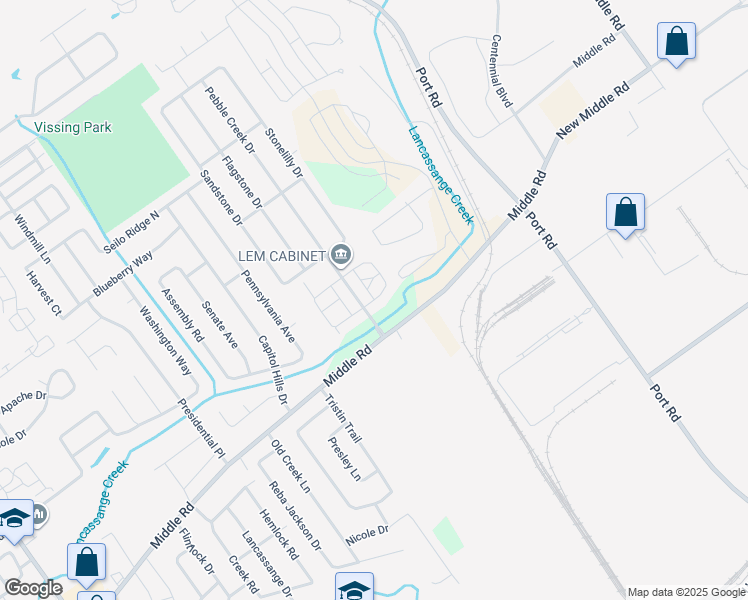 map of restaurants, bars, coffee shops, grocery stores, and more near 2103 Lighthouse Drive in Jeffersonville