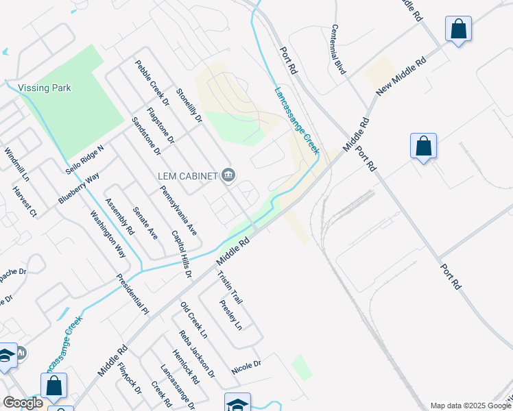 map of restaurants, bars, coffee shops, grocery stores, and more near 2103 Lighthouse Drive in Jeffersonville