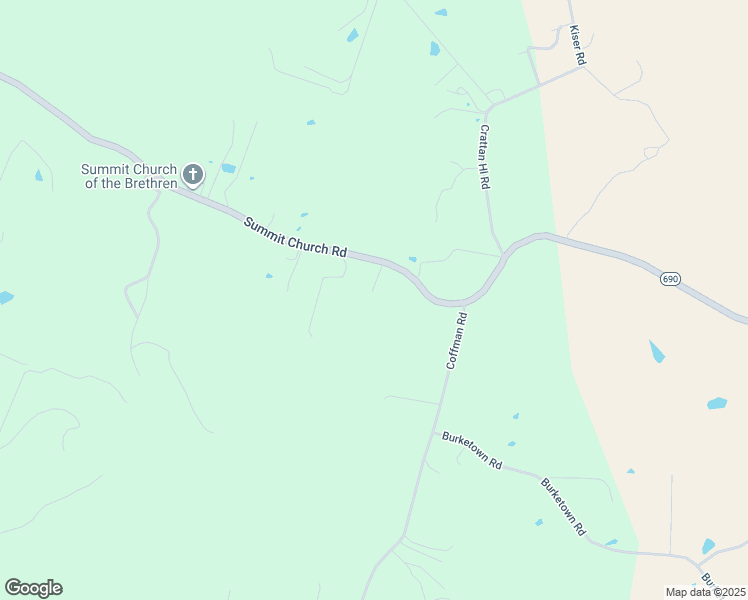 map of restaurants, bars, coffee shops, grocery stores, and more near 513 Summit Church Road in Mount Crawford