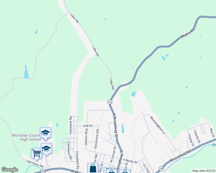 map of restaurants, bars, coffee shops, grocery stores, and more near 1800 Lake Road in Carlisle
